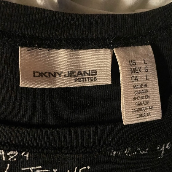 DKNY jeans petite black t-shirt large y2k 🖤 - Picture 3 of 3